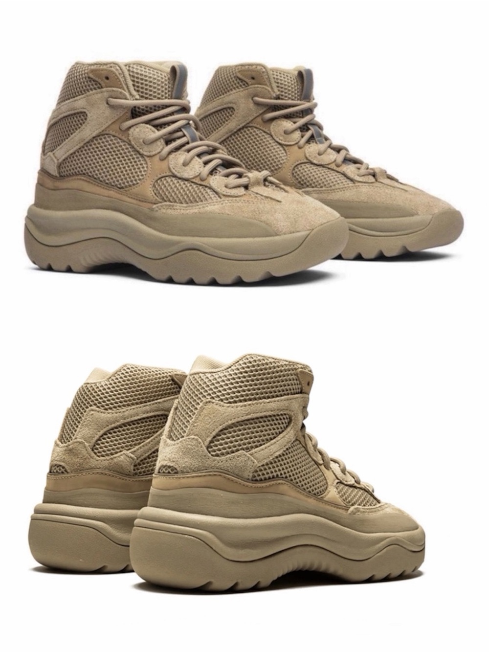 ADIDAS YEEZY DESERT BOOT ROCK SIZE 8M EG6462 - PRE-OWNED, NO BOX